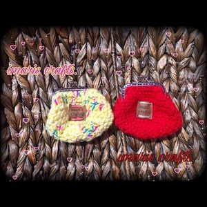 Crochet Handmade Change Pouch, Crochet Coin Pouch